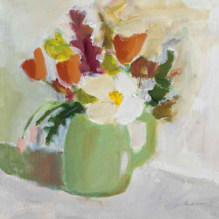 Framed Spring in a Green Pitcher Print