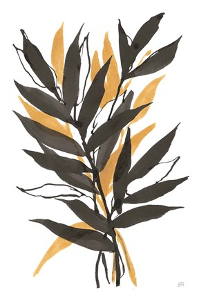 Framed Amber Palm III Print