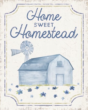 Framed Country Cottage Field XXI Wash Print