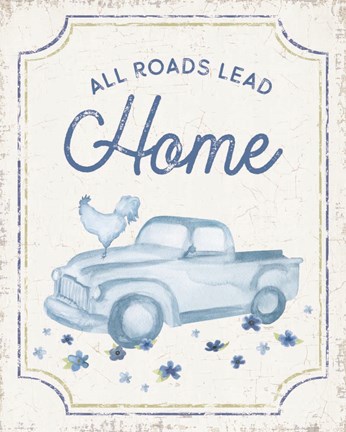 Framed Country Cottage Field XXII Wash Print