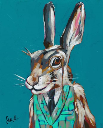 Framed Spy Animals III-Riddler Rabbit Print