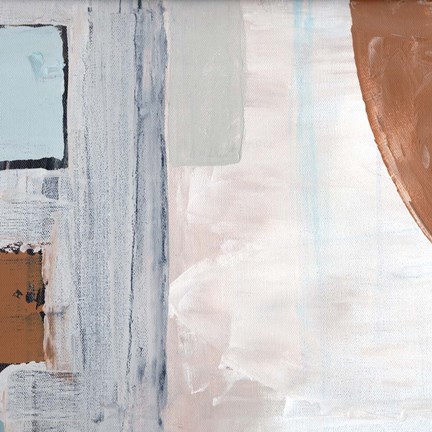 Framed Blocks and Circles Abstract II Print