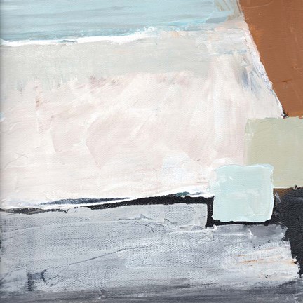 Framed Blocks and Circles Abstract IV Print