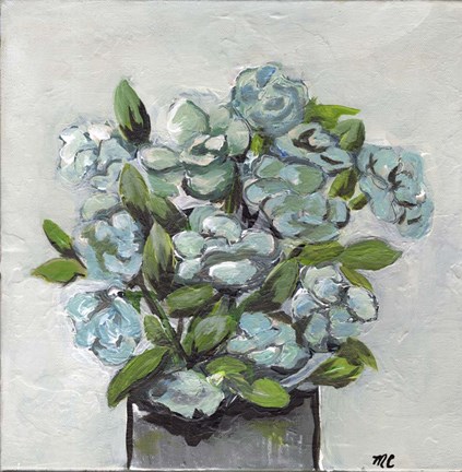 Framed Fading Blue Print