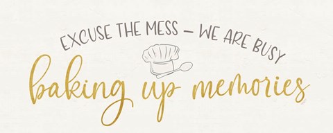 Framed Kitchen Art panel III-Baking up Print