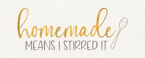 Framed Kitchen Art panel V-Homemade Means Print