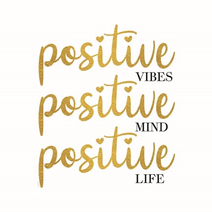 Framed Sentiment Art III-Positive Life Print