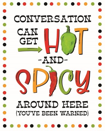 Framed Hot &amp; Spicy V Print