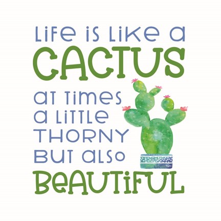 Framed Playful Cactus IV Print