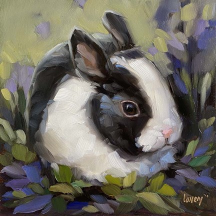 Framed Blueberry Bunny Print