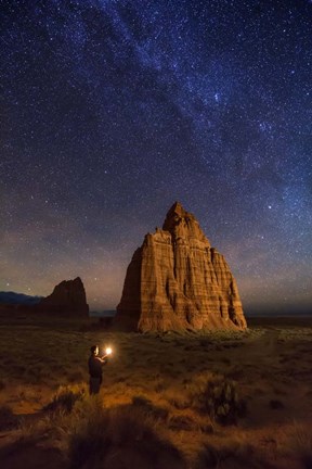Framed Temple Moon Candle Print