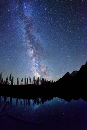 Framed Milky Way String Lake Tetons Print
