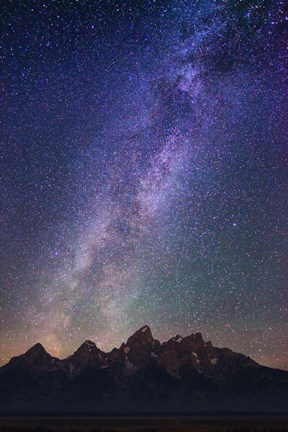 Framed Stars over Tetons 5114 Print