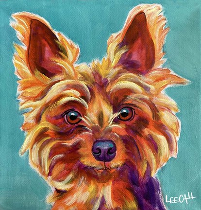Framed Yorkie - Snookie Print