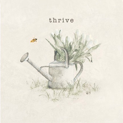 Framed Garden Watering Can Print