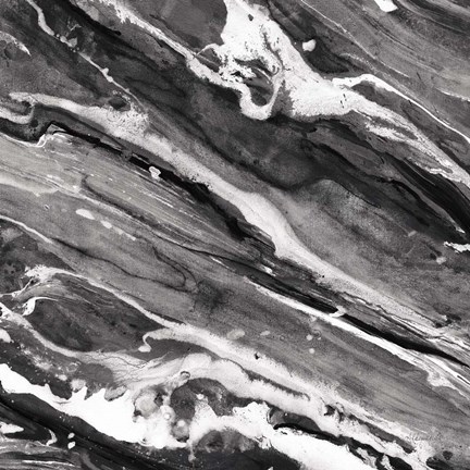 Framed Going with the Flow III BW Print