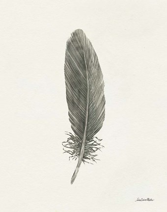 Framed Springtime Feather II Print