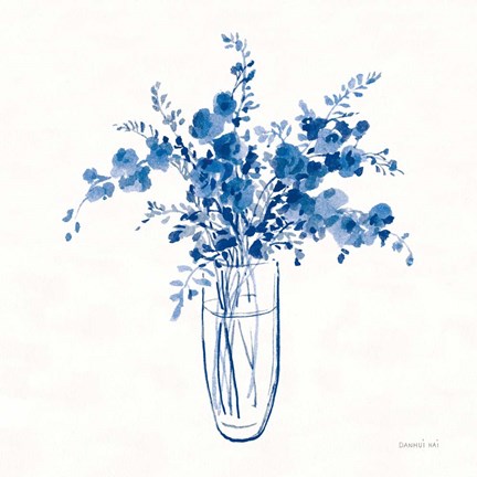 Framed Textured Garden Cuttings I Print