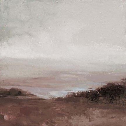 Framed Glowing Valley Brown Print