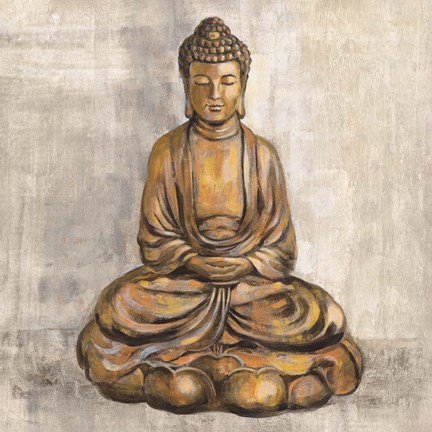 Framed Bronze Buddha Print