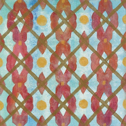 Framed Boho Lattice III Print