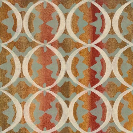 Framed Boho Lattice I Print