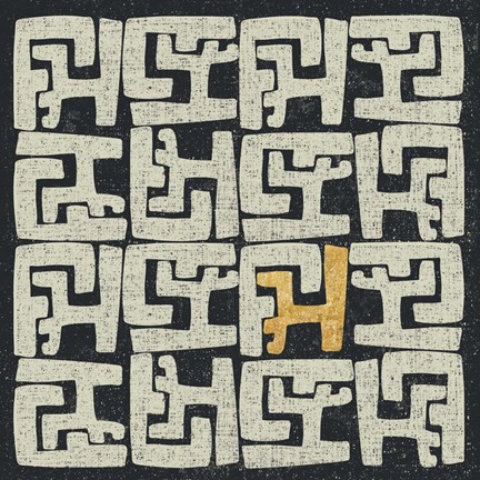 Framed Kuba Play II Gold Print