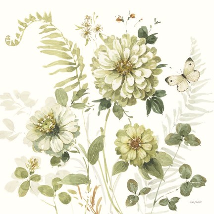 Framed Green Fields V Print