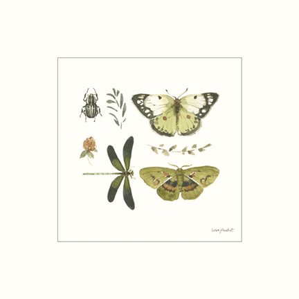 Framed Green Fields XII Print