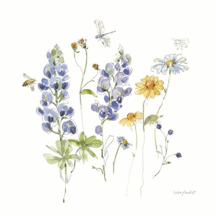 Framed Lovely Blues IV Print