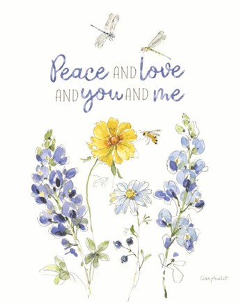 Framed Lovely Blues VII Print