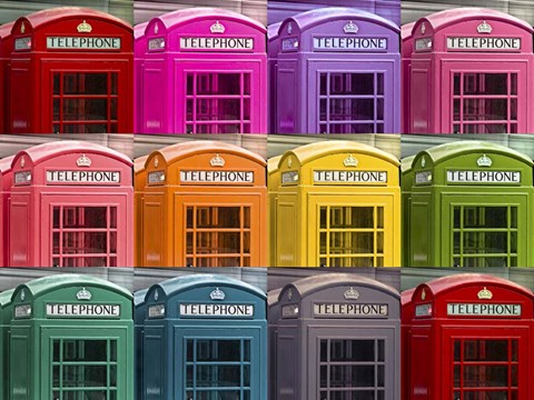 Framed London Telephone Box Print
