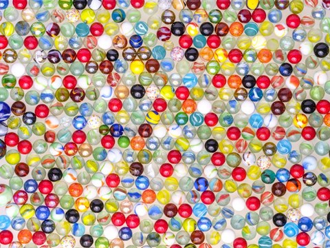 Framed Marbles Print