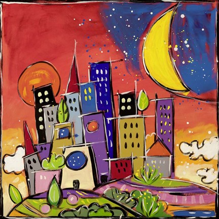 Framed Rosso di Sera Print