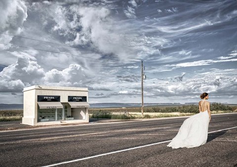 Framed Unconventional Womenscape #1, Marfa, Texas Print