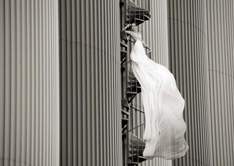 Framed Unconventional Womenscape #5 (BW) Print