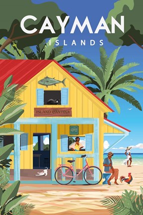 Framed Cayman Islands Print