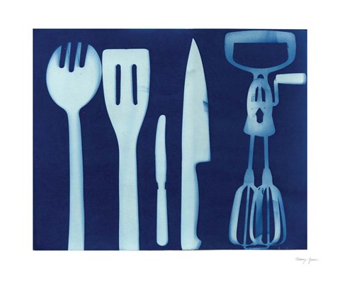 Framed Cyanotype Kitchen XVI Print