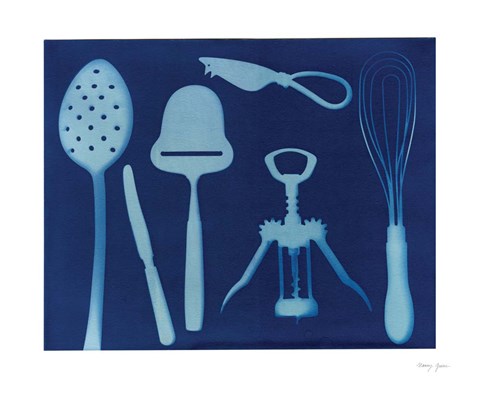Framed Cyanotype Kitchen XV Print