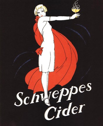 Framed Schweppes Cider Print