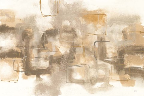 Framed Golden Neutrals I Print