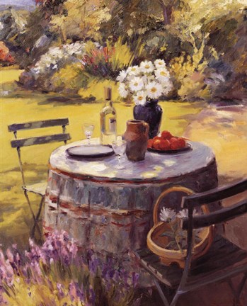 Framed Lunch and Daisies Print