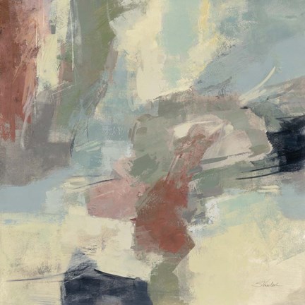 Framed Farm Field Gray Print