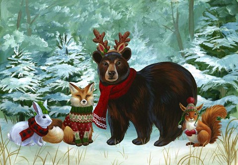 Framed Winterscape Landscape Print