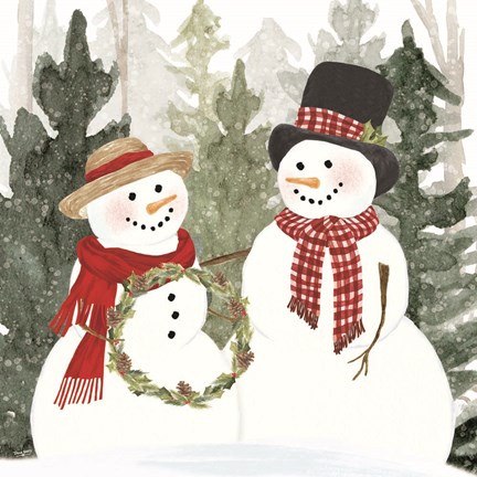 Framed Christmas in the Woods II Print