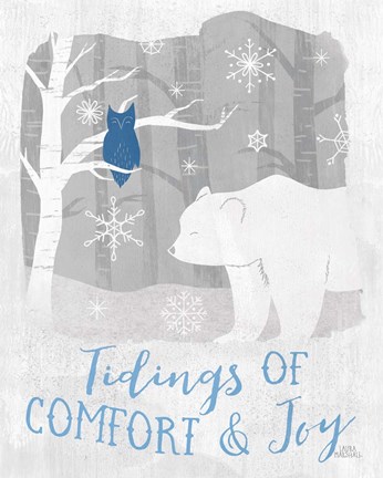 Framed Woodland Wishes IV Blue Print