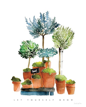 Framed Let Yourself Grow Print