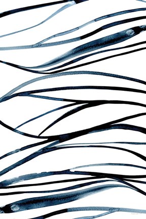 Framed Threads of Blue I Print