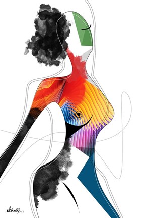 Framed Vivid Woman - Invincible Print