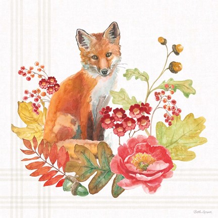 Framed Wooded Harvest II Print